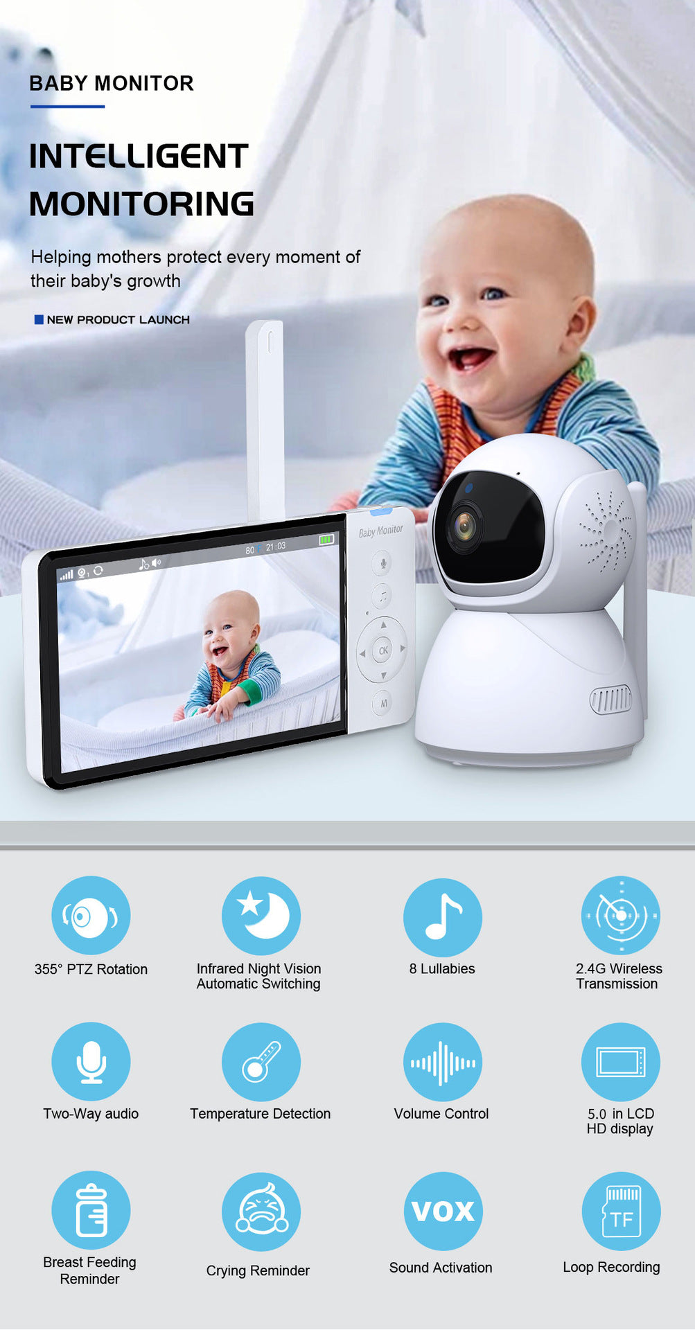 Wireless 360 Degree Baby Caregiver