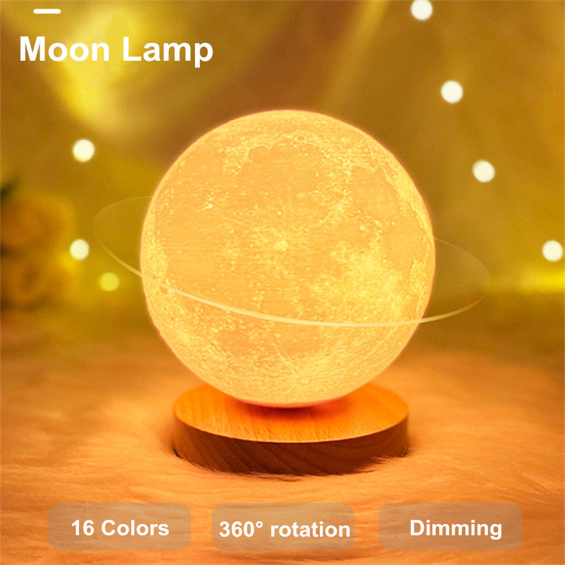 Lampe de lune rotative à lévitation magnétique pour dormir dans la chambre à coucher