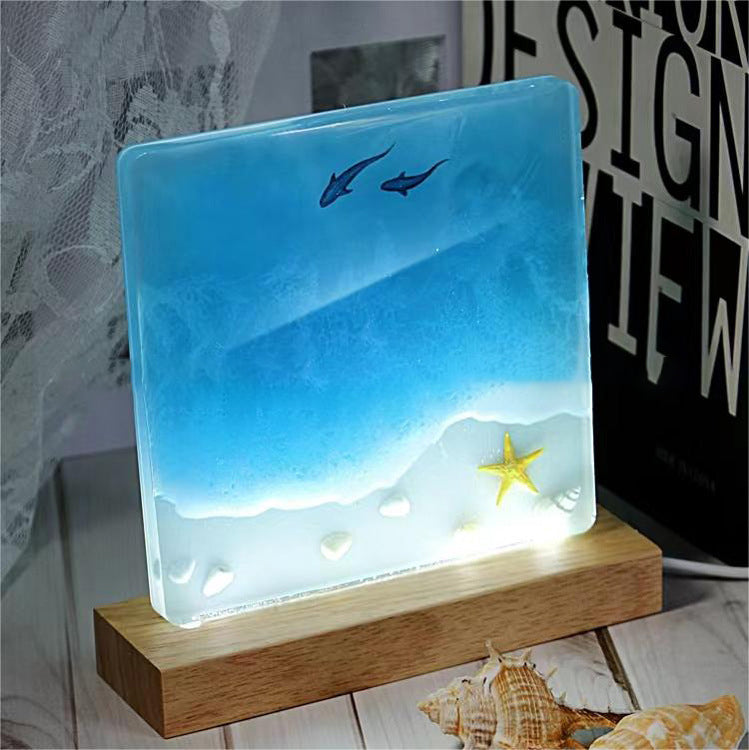 Creative Ocean Small Night Lamp Handmade Epoxy Night Light Decoration Ornaments