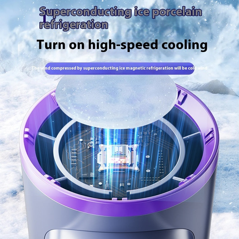 Handheld Ice Cooling Turbine Fan Mini Convenient Wind