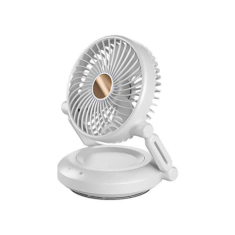 Ventilador de escritorio para acampar, oficina, plegable telescópico