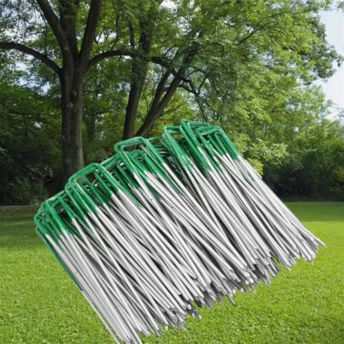 Weed Fabric Galvanised Staples Garden Turf Pins Securing Pegs U Artificial Grass