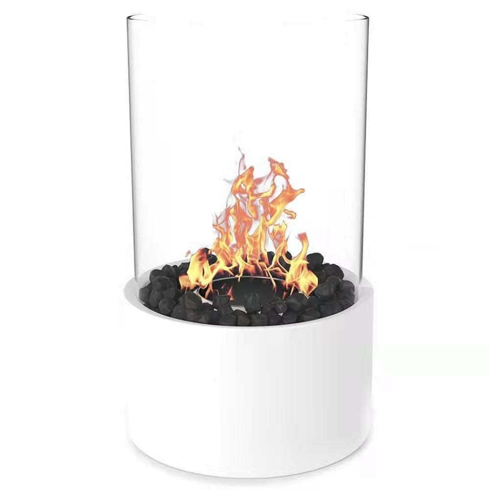 Fogata de mesa, hormigón, alcohol para frotar, cuenco para fuego interior, minichimenea, decoración al aire libre, mesa portátil, chimenea, meditación, isopropilo