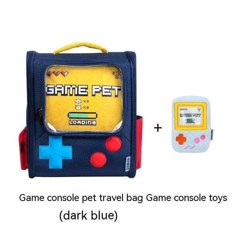 Consola de juegos, bolsa de Gato de estilo Retro, mochila portátil, plegable, gran capacidad, nido de viaje para perros y gatos