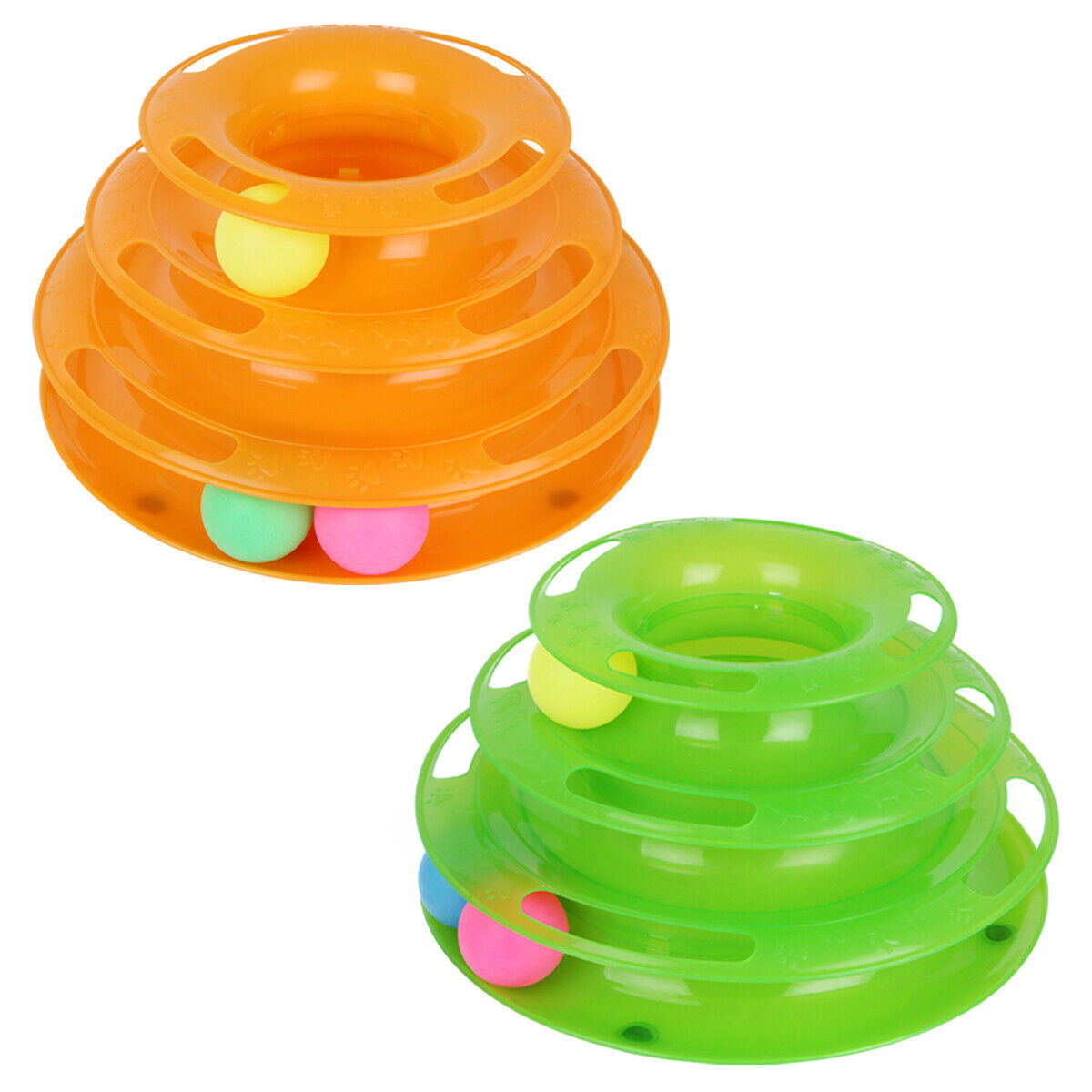 Pet Cat Crazy Ball Disk Interactive Toys Amusement Plate Trilaminar Funny Toy