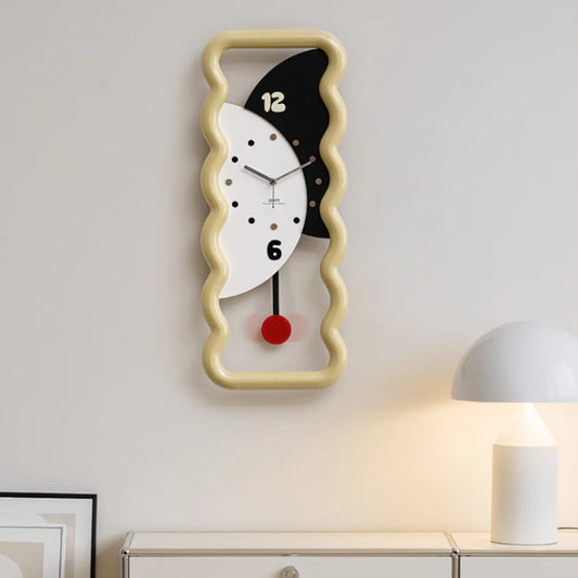 Horloge créative minimaliste moderne de salon sans poinçon