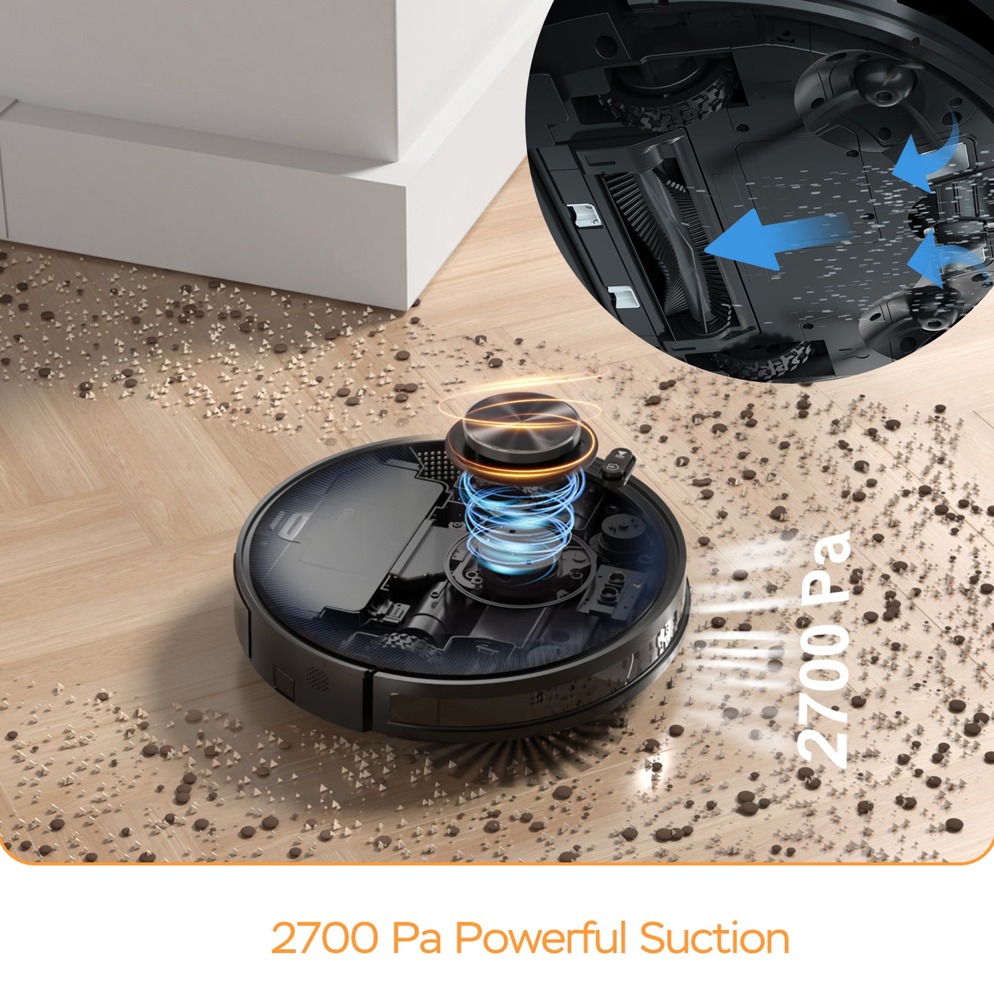 Robot aspirador y trapeador Geek Smart L7, navegación LDS, aplicación conectada a Wi-Fi, limpieza selectiva de habitaciones, succión MAX 2700 PA, ideal para mascotas y hogares más grandes cuya venta está prohibida en Amazon