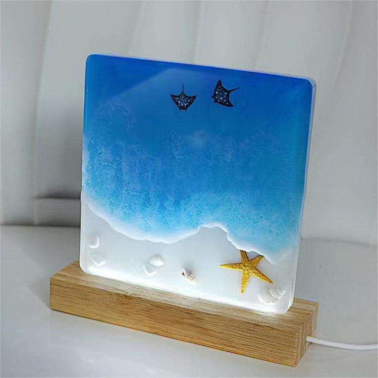 Creative Ocean Small Night Lamp Handmade Epoxy Night Light Decoration Ornaments