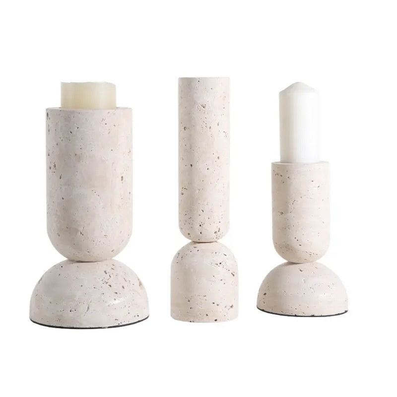 Fanxi Home Quiet Style Creative Marble Candlestick