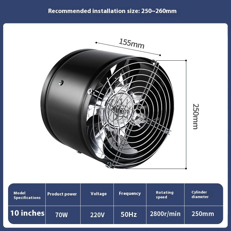 Ventilateur d'extraction de fumées de vent fort de maison de location avec support