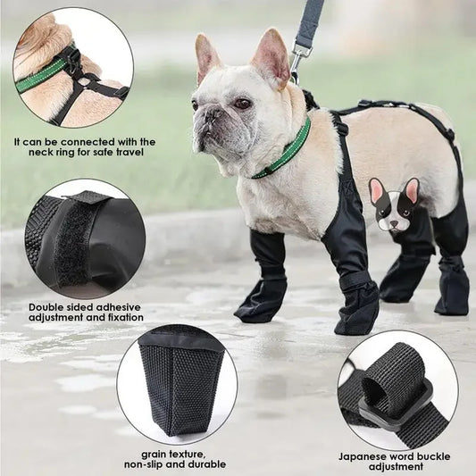 Zapatos impermeables para perros, botas ajustables para perros, zapatos transpirables para mascotas para caminar al aire libre, zapatos suaves para perros franceses, Protector de patas para mascotas, productos para mascotas