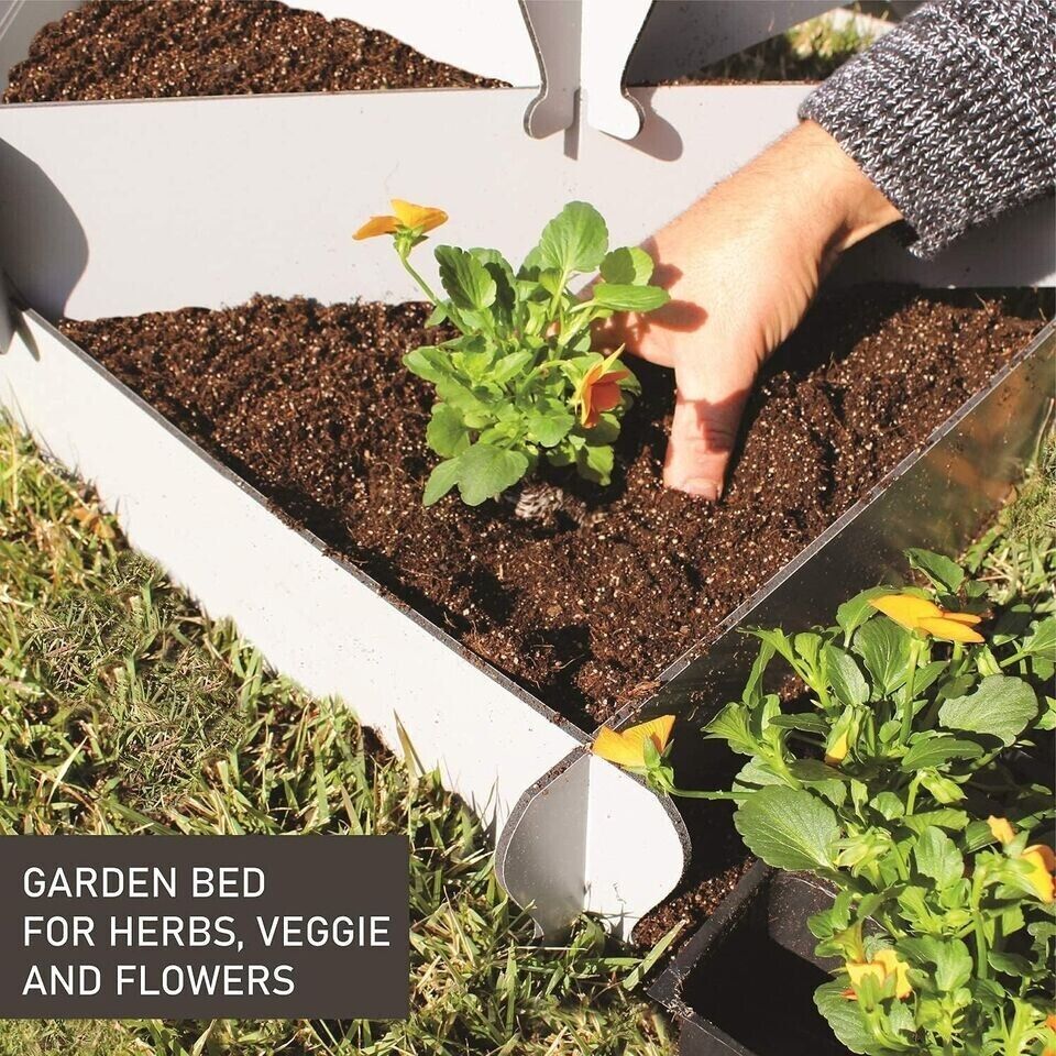 Cama De Jardín Elevada Con Verduras Flores Flores Hierbas Jardinera Cerca Al Aire Libre