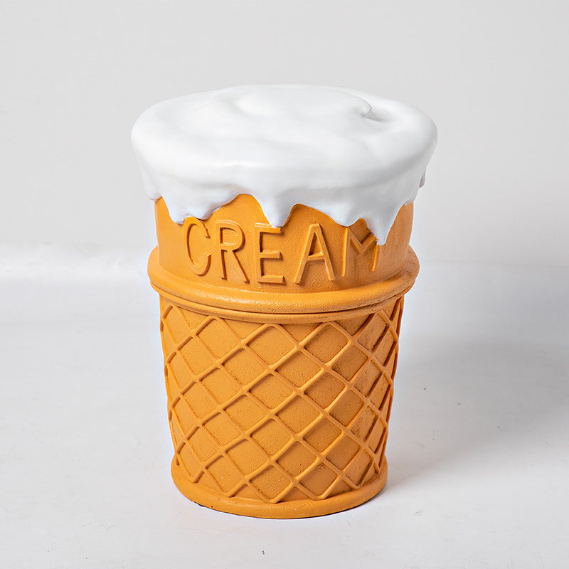 Ice Cream Cone Stool Retro Domestic Ornaments