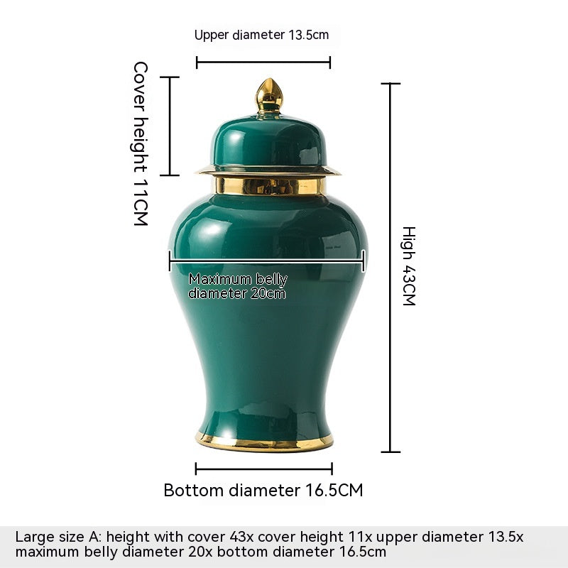 Insert de fleur de vase général doré en céramique