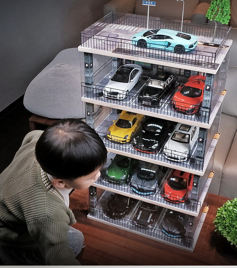 Simulation Parking Lot Model Garage Scene Car Model Hand Toy