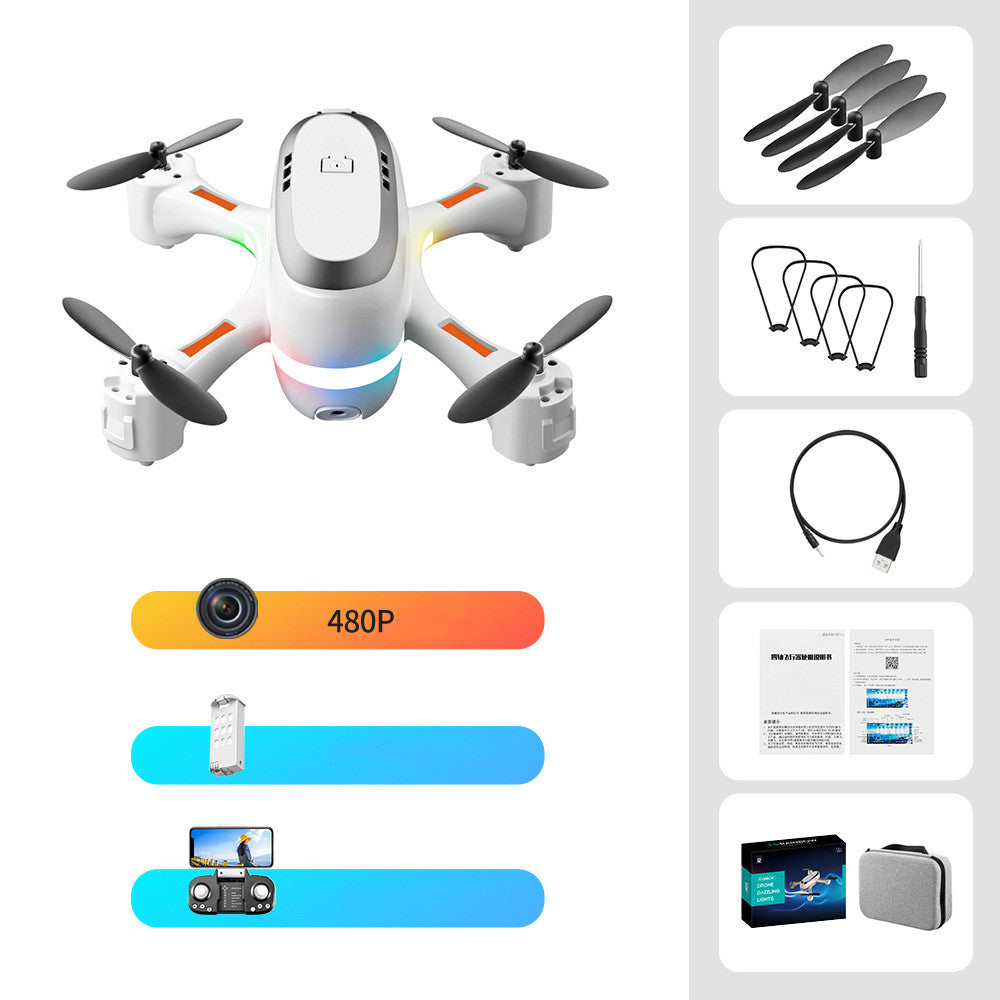 Mini avion télécommandé à LED dégradé de photographie aérienne