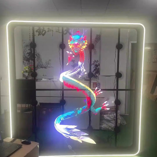 Accesorios que empalman de la máquina holográfica de la publicidad del ojo de la fan 3d