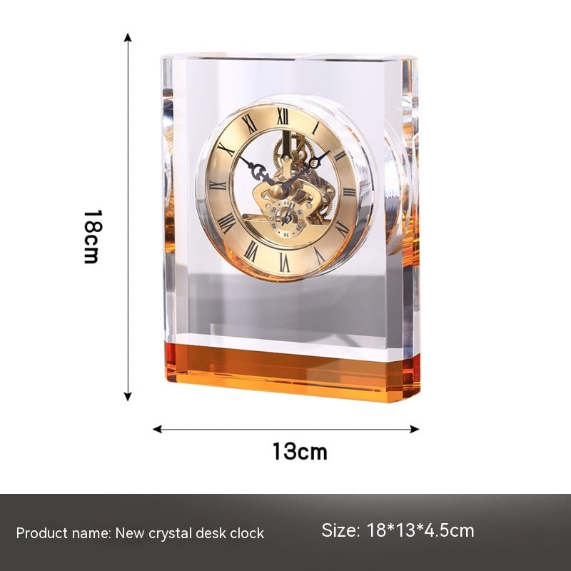 Crystal Clock Mechanical Ornament Soft Decoration