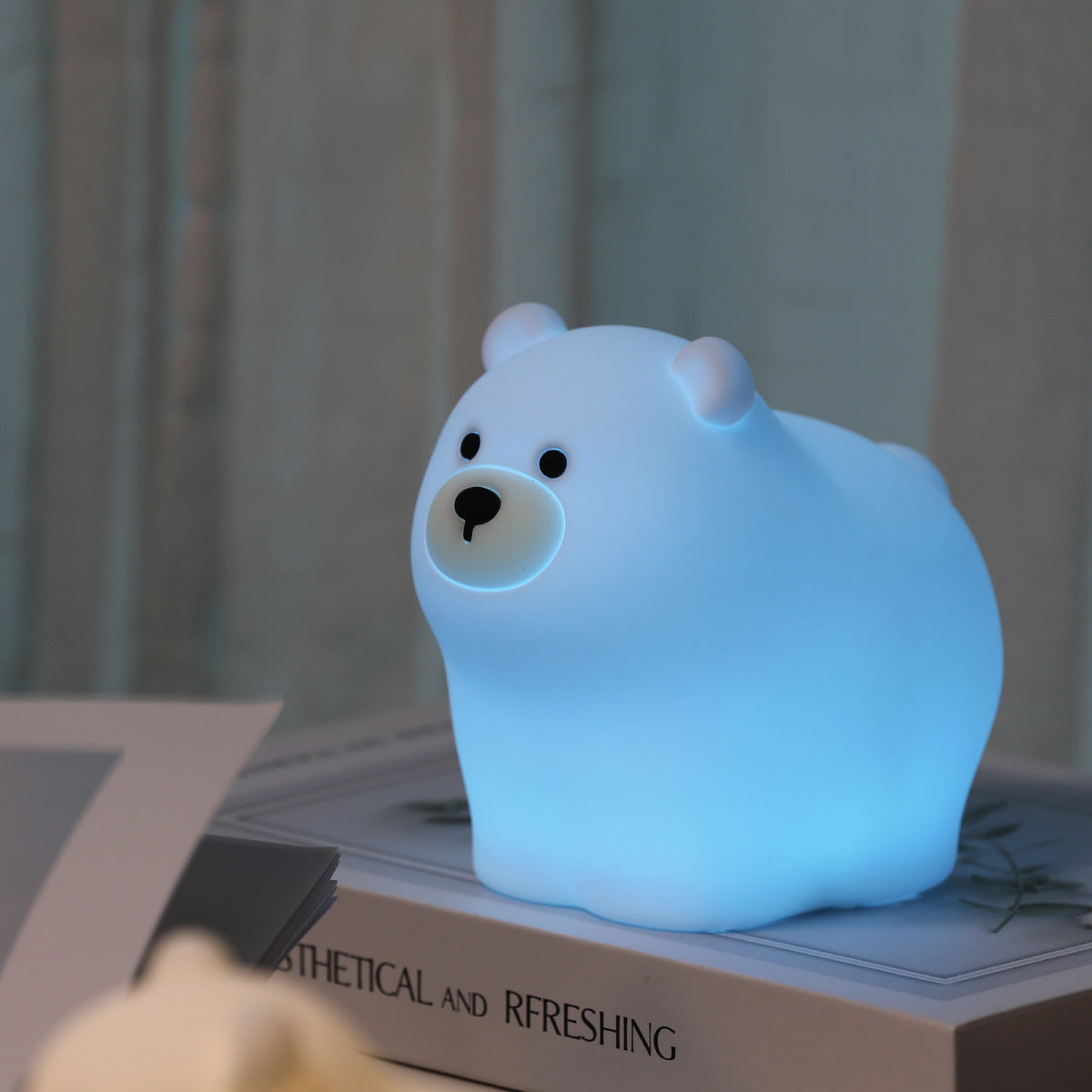 Polar Bear Night Light Silicone Creative Eye Protection Sleep Lamp