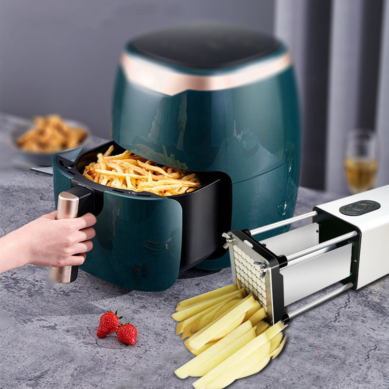 Coupe-frites électrique avec lames, Gadget de cuisine en acier inoxydable, légumes, pommes de terre, carottes, pour usage Commercial et domestique