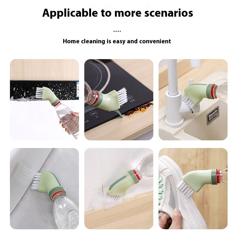 Creative Connectable Water Bottle Cleaning Brush Wet And Dry Dual Use