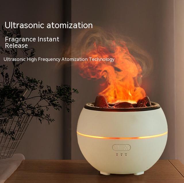 Humidificador de aromaterapia de escritorio doméstico con difusor de aroma de llama