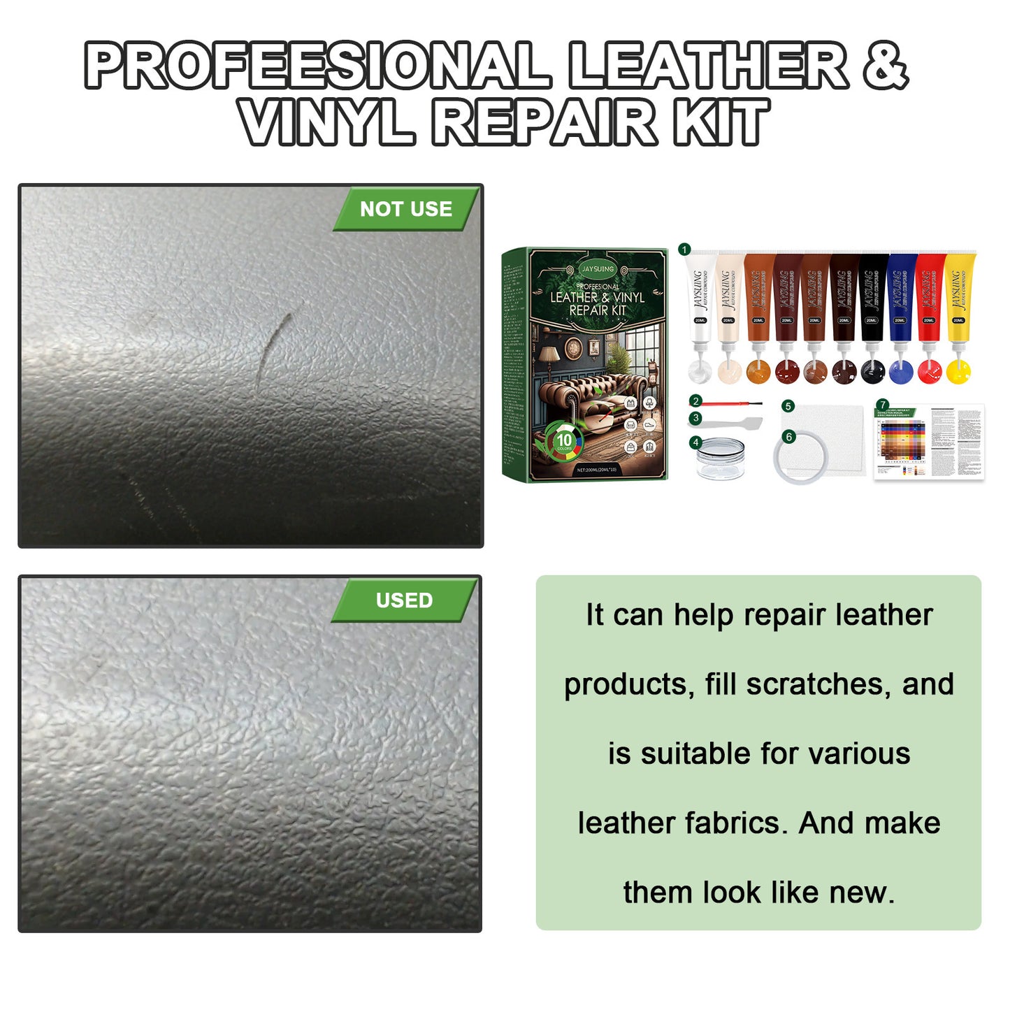 Furniture Leather Repair Ten-color Kit