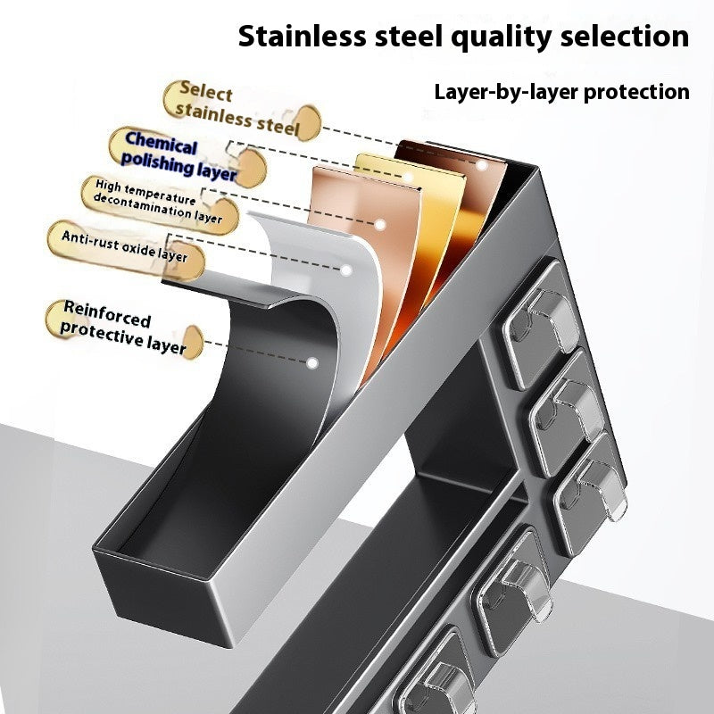 Estante de almacenamiento de cocina Q3Y Jiabangshou, caja de condimentos, juego de combinación de botellas y latas multifuncionales para el hogar, almacenamiento para colgar en la pared