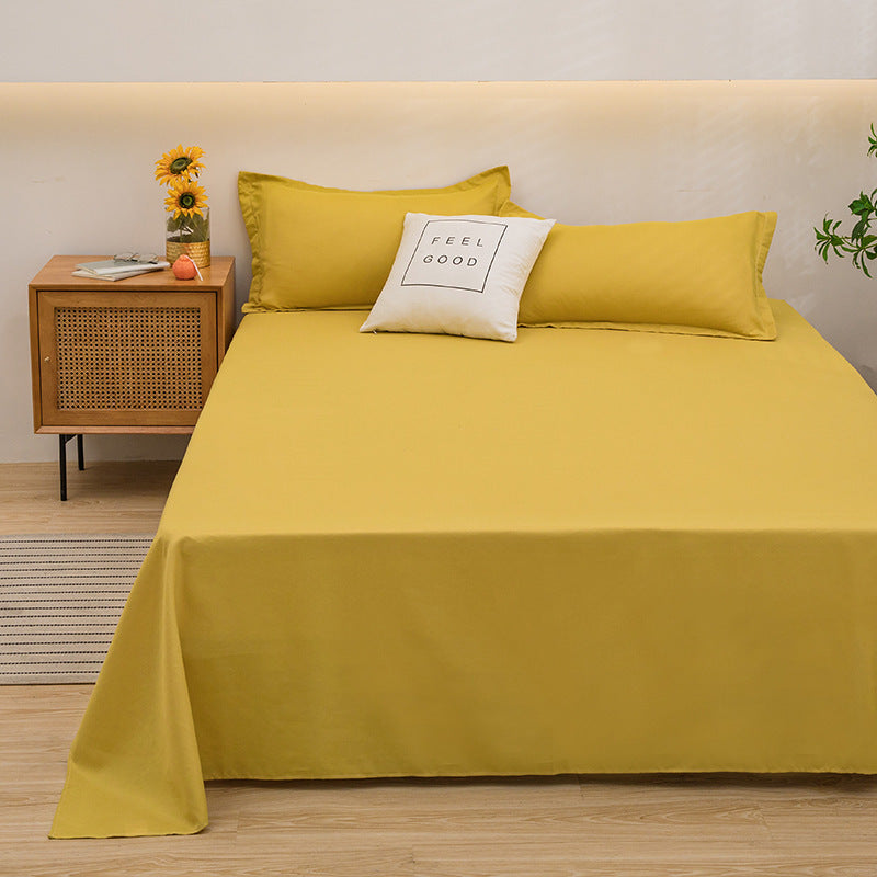 Pure Color Comfort Skin-friendly Cotton FabricAbsorption Breathable Sheets