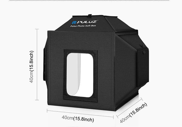 Caja de luz plegable para fotografía de producto, pequeño estudio LED de 40cm, luz de disparo Simple