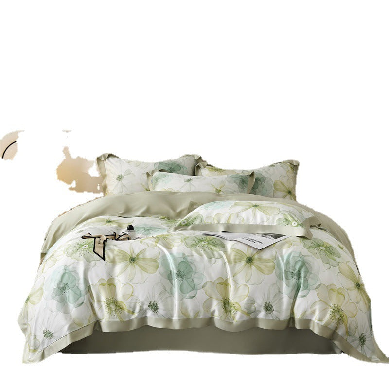 Spring And Summer New Home Textile Tencel Four-piece Set Bedding