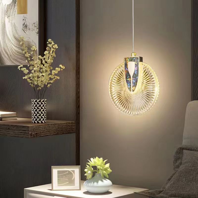 Light Luxury Bedroom Bedside Chandelier Modern Minimalist Long Line Small Droplight