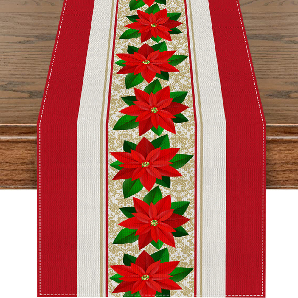 Mantel navideño de poliéster para decoración navideña