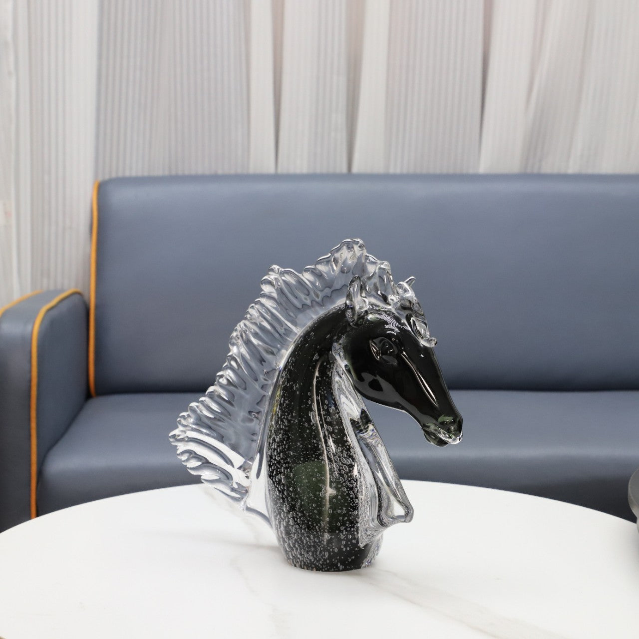 Modern Minimalist Glass Bubble Horse Head Ornaments