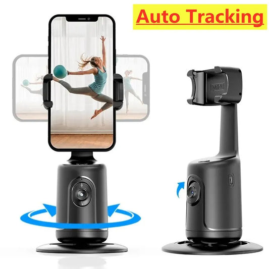 Gimbal de suivi automatique du visage à 360 degrés, support de téléphone intelligent AI pour smartphone, vidéo, vlog, stabilisateur en direct, trépied