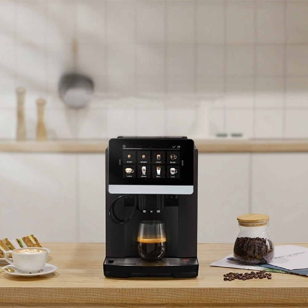 Cafetera pequeña automática con pantalla táctil