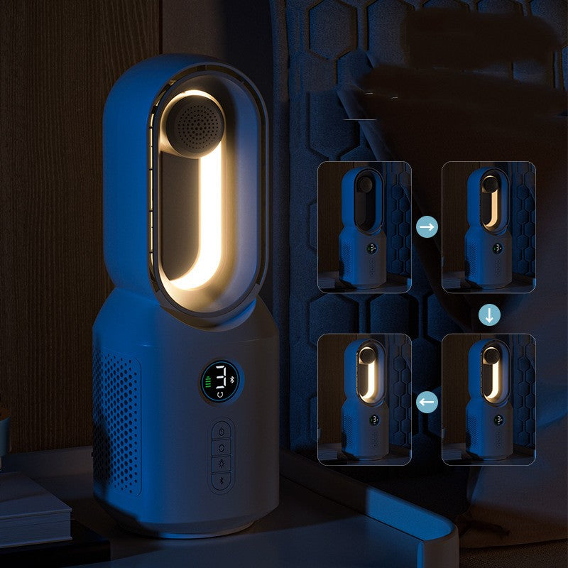 Nouveau ventilateur sans lame multifonctionnel haut-parleur Bluetooth LED veilleuse pour la décoration de la pièce à la maison