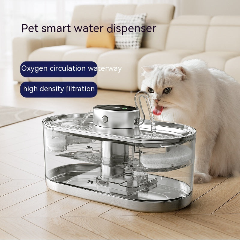 Distributeur d'eau intelligent pour animaux de compagnie, boucle sans fil, rechargeable