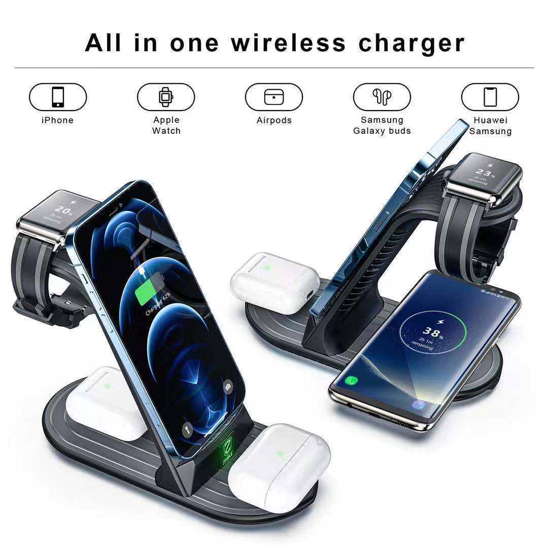 Compatible with Apple, Four-in-one Wireless Charger Mobile Phone IWatch Headset