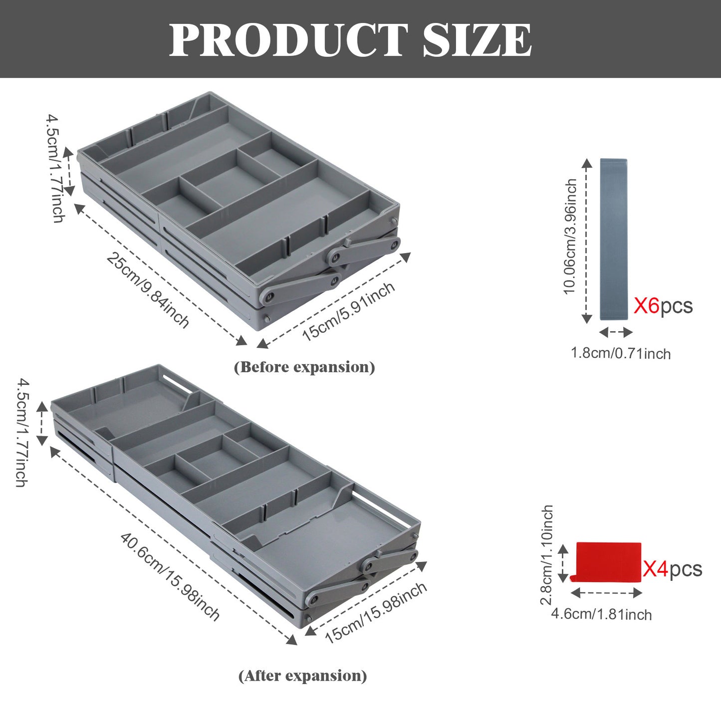 Caja de almacenamiento plegable para cocina, cajón de tocador, caja organizadora